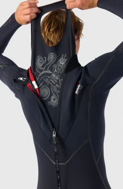 HommesHyperfreak Fire 5/4mm+ Back Zip Full Wetsuit| Noire
