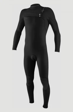 HommesHyperfreak Plus 4/3mm Chest Zip Full Wetsuit| Noire