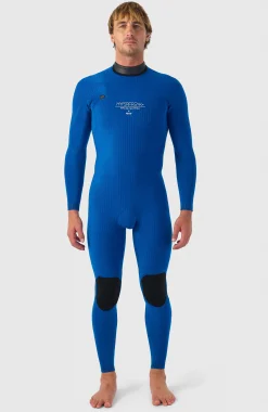 HommesHyperfreak Plus 3/2mm Chest Zip Full Wetsuit| Noire