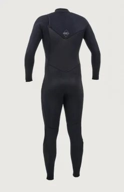 HommesHyperfreak Plus 3/2mm Chest Zip Full Wetsuit| Noire