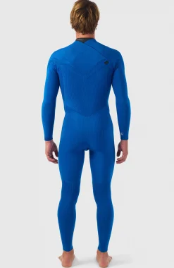 HommesHyperfreak Plus 5/4mm Chest Zip Full Wetsuit| Noire
