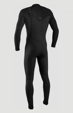 HommesHyperfreak Plus 5/4mm Chest Zip Full Wetsuit| Noire