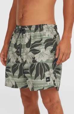 HommesShort de bain Cali Floral 16''| Vert
