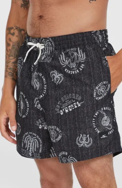 HommesShort de bain Cali Print 15''| Noire