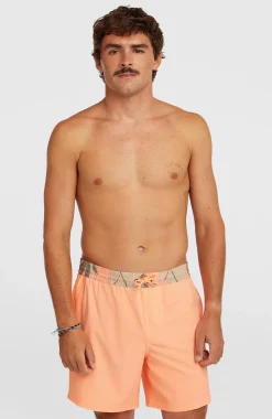HommesShort de bain Pocket Print 16| Orange