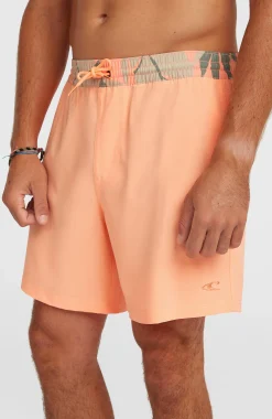 HommesShort de bain Pocket Print 16| Orange
