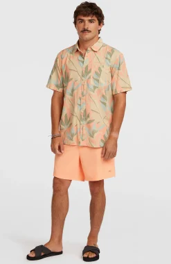 HommesShort de bain Pocket Print 16| Orange