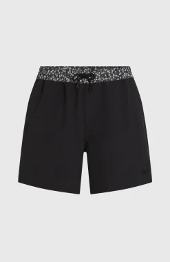 HommesShort de bain Pocket Print 16| Noire