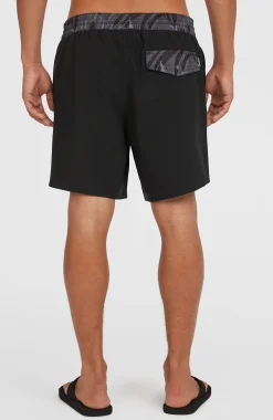 HommesShort de bain Pocket Print 16| Noire