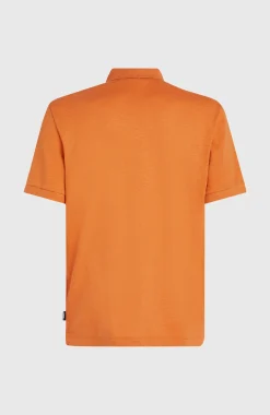 HommesSlub Polo Small Logo| Orange