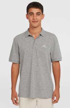 HommesSlub Polo Small Logo| Gris