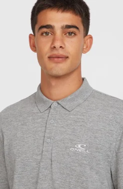 HommesSlub Polo Small Logo| Gris