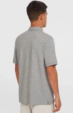 HommesSlub Polo Small Logo| Gris