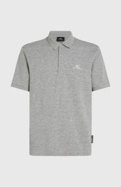 HommesSlub Polo Small Logo| Gris