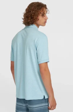 HommesSlub Polo Small Logo| Bleu