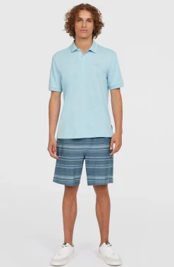 HommesSlub Polo Small Logo| Bleu