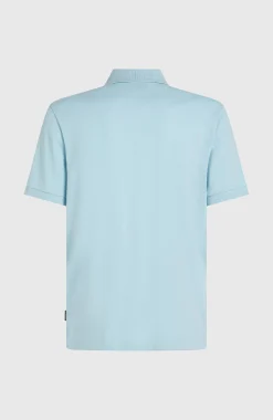 HommesSlub Polo Small Logo| Bleu
