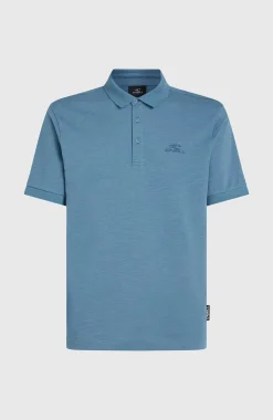 HommesSlub Polo Small Logo| Bleu