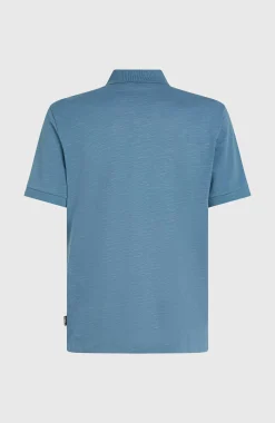 HommesSlub Polo Small Logo| Bleu