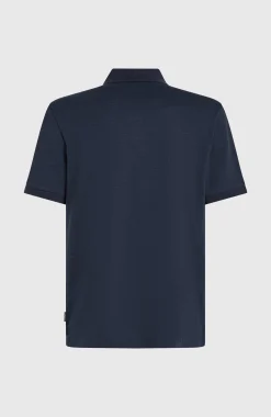 HommesSlub Polo Small Logo| Bleu