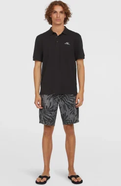 HommesSlub Polo Small Logo| Noire