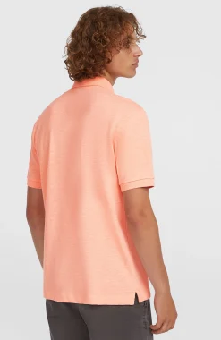 HommesSlub Polo Small Logo| Rose