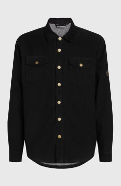 HommesSurchemise O'Riginals en velours côtelé et doublée en polaire| Noire