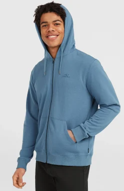 HommesSweat à capuche et zip intégral Small Logo| Bleu