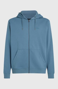 HommesSweat à capuche et zip intégral Small Logo| Bleu