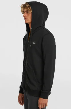HommesSweat à capuche et zip intégral Small Logo| Noire