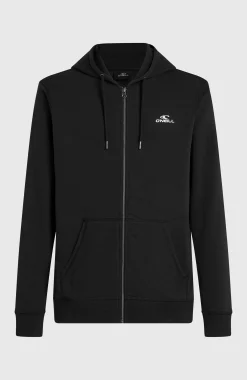 HommesSweat à capuche et zip intégral Small Logo| Noire