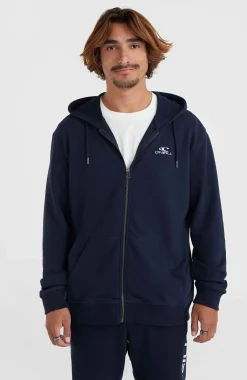 HommesSweat à capuche et zip intégral O'Neill Small Logo| Bleu