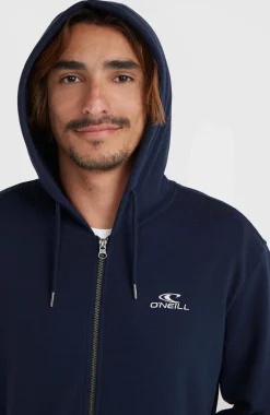 HommesSweat à capuche et zip intégral O'Neill Small Logo| Bleu