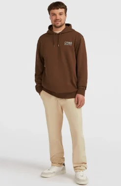 HommesSweat à capuche Original Cali Logo| Brun