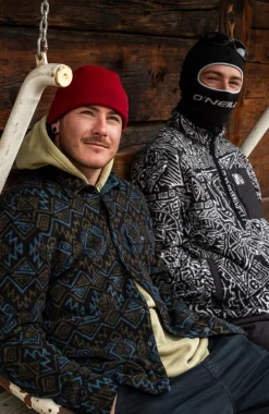 HommesSweat à capuche Superfleece à col demi-zip| Noire