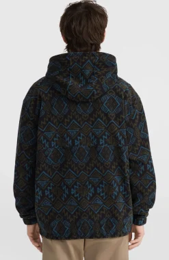 HommesSweat à capuche Superfleece à col demi-zip| Noire