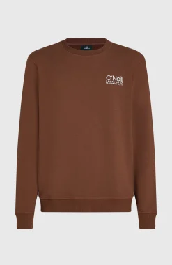 HommesSweatshirt à col rond Original Cali Logo| Brun