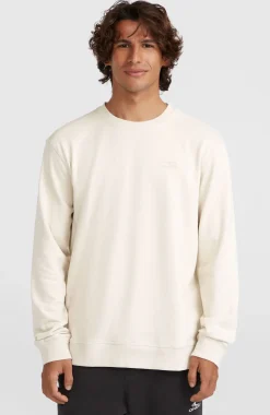 HommesSweatshirt à col rond Small Logo| Beige
