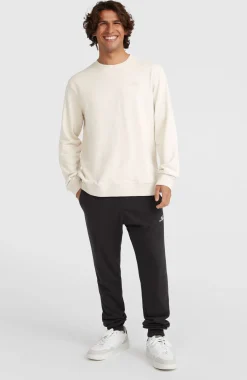 HommesSweatshirt à col rond Small Logo| Beige