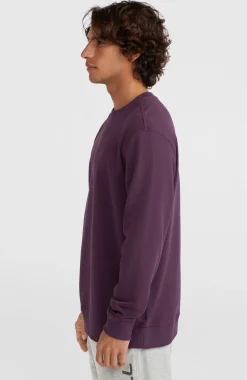 HommesSweatshirt à col rond Small Logo| Violet
