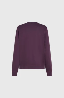 HommesSweatshirt à col rond Small Logo| Violet