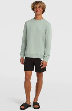 HommesSweatshirt à col rond Original Cali Logo| Vert