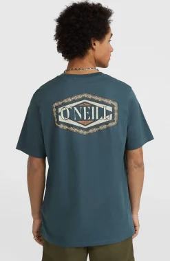HommesT-shirt Back Print| Bleu