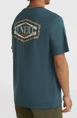 HommesT-shirt Back Print| Bleu
