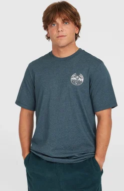HommesT-shirt Back Print| Bleu