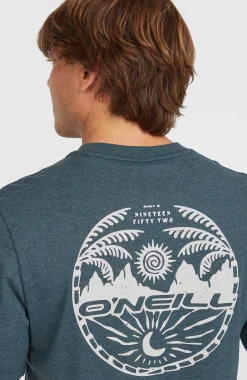 HommesT-shirt Back Print| Bleu