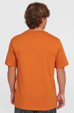 HommesT-shirt Front Print| Orange