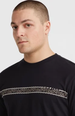 HommesT-shirt Ikat Stripe| Noire