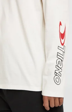 HommesT-shirt manches longues Essentials 90s Logo| Blanc