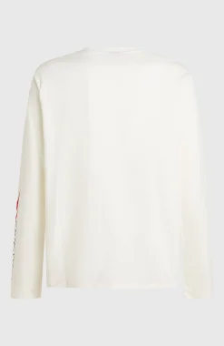 HommesT-shirt manches longues Essentials 90s Logo| Blanc